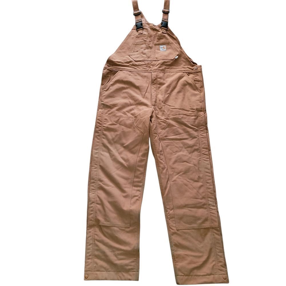 Carhartt FR Quilted Lined Double Knee Duck Overalls Size 38 x 36